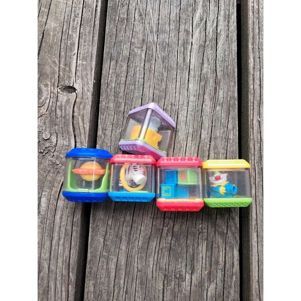 Fisher Price Peek A Block Sports Themed Toy lot Bundle C3
